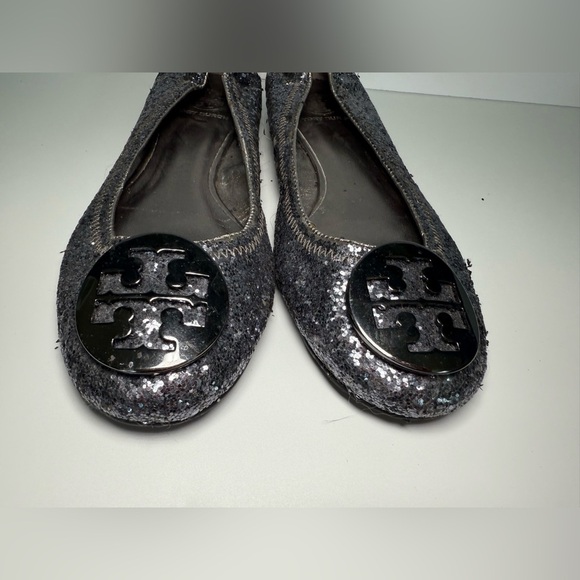Tory Burch Reva sequin ballet flats Size 7.5  Logo Medallion - Picture 12 of 16